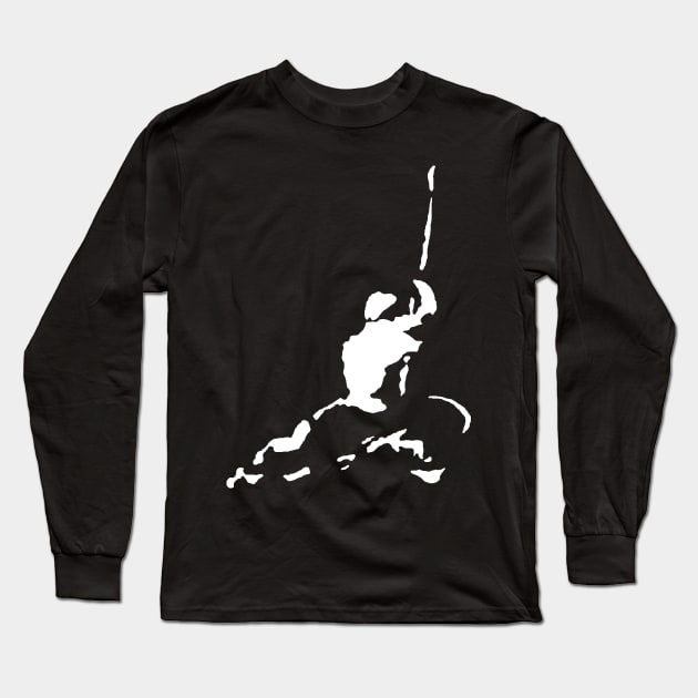 kung-fu stickfighter INK Long Sleeve T-Shirt by Nikokosmos